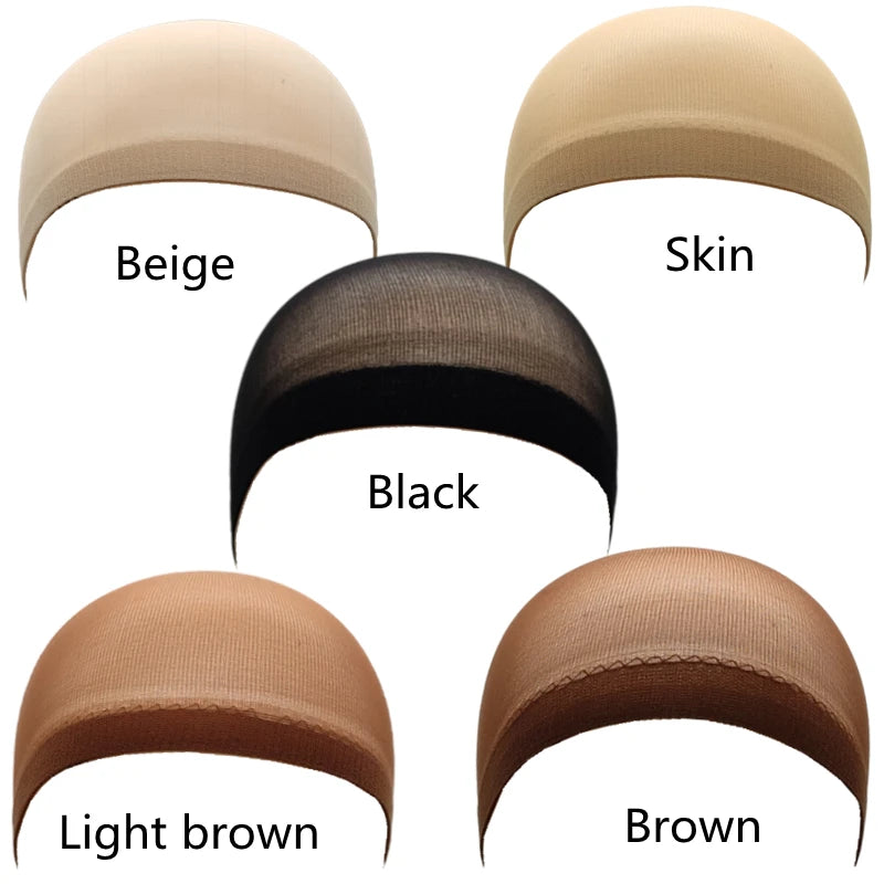 2pcs/Bag Top Stocking Wig Cap Hair Net For Weave Hair Wig Nets Black