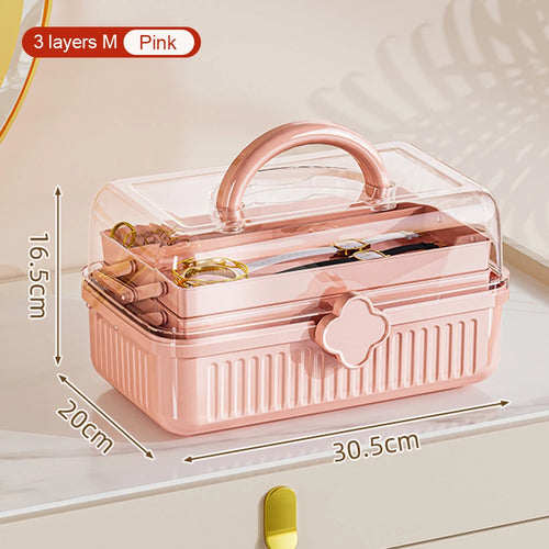 3 Layers Makeup Storage Organizer Large Capacity Skincare Organiser