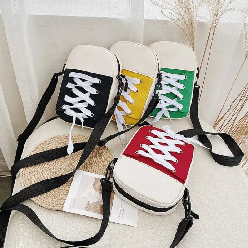 Women Bag Canvas Bag Fashion Creative Personality Shoes Shape Shoulder