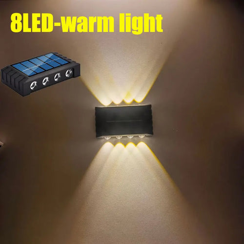 4/6/8/10LEDs Solar Wall Lamp Yard Street Decor Light Outdoor