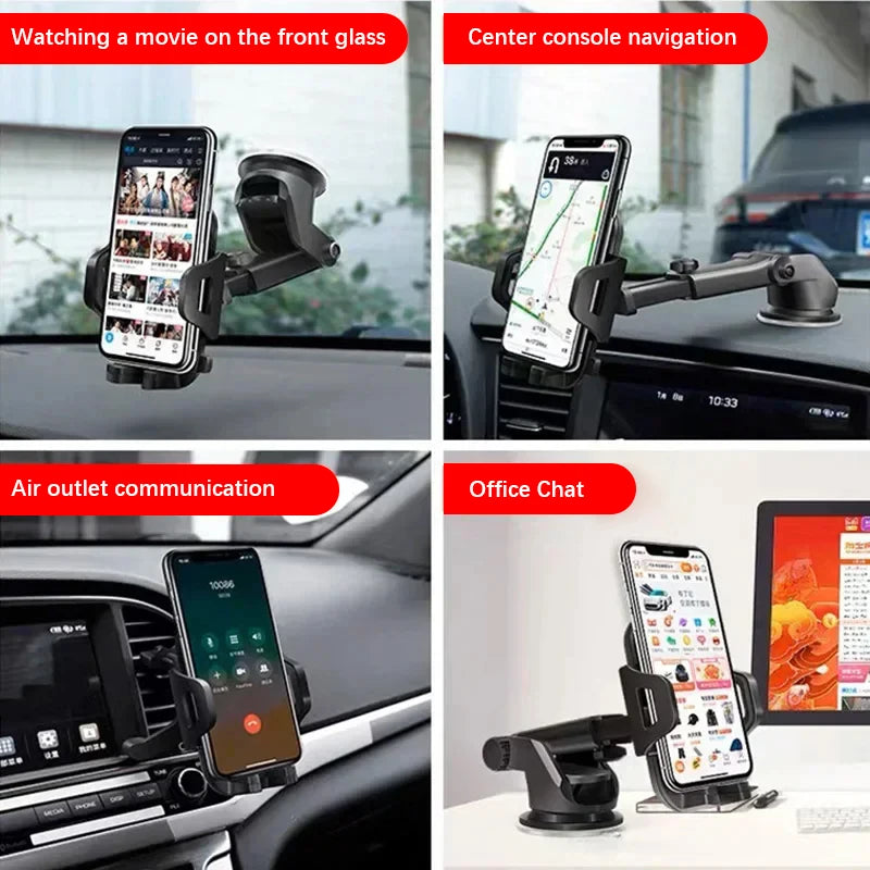 VIKEFON Sucker Car Phone Holder Stand Mount Suction Cup Smartphone