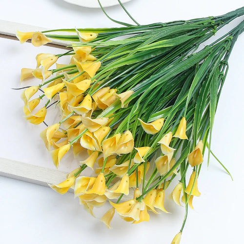 Artificial Calla Lily Bouquet 33cm Fake Flowers for Indoor Home Room