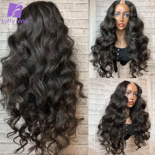 Brazilian Body Wave V Part Wig 200Density No Leave Out Remy Human Hair