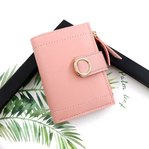 Women Wallet Simple Retro Rivets Short Wallet Coin Purse Card Holders