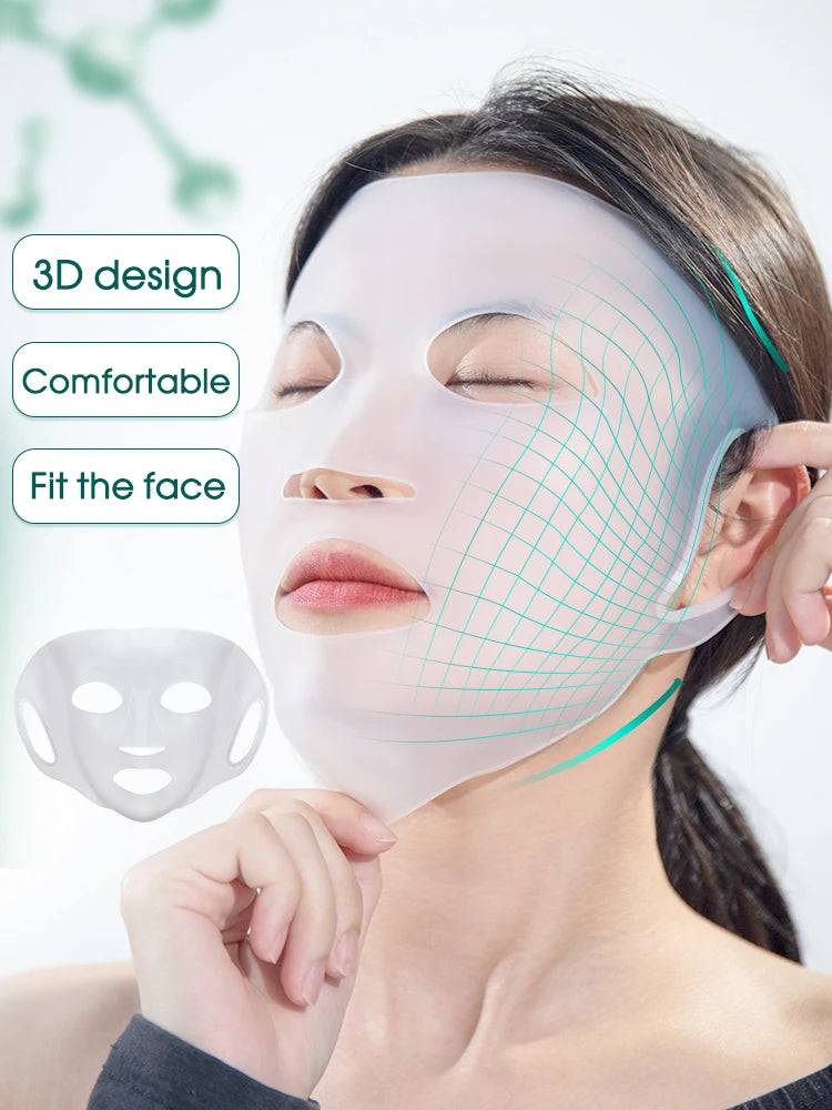 Silicone mask cover 3D hanging ear type anti-slip and anti-fall fixed