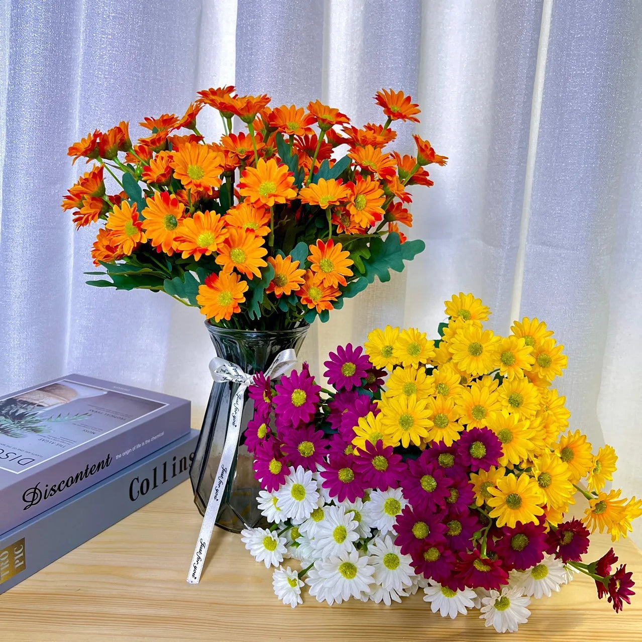 21 Heads Of Sunflowers Small Daisies Bouquets Of Chamomile Wedding