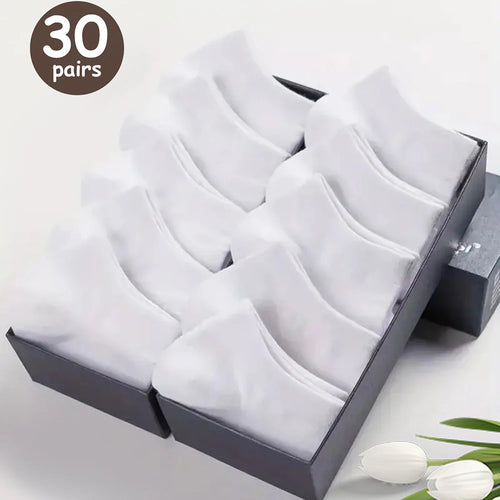 10/20/30/40/50 Pairs Of Breathable Deodorant Men's Low Cut Ankle Socks