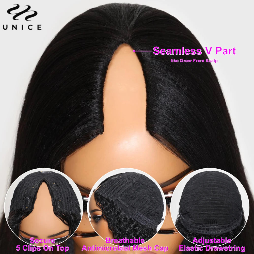 UNice Ombre Body Wave V Part Wig 100% Human Hair V Shape Upgrade U