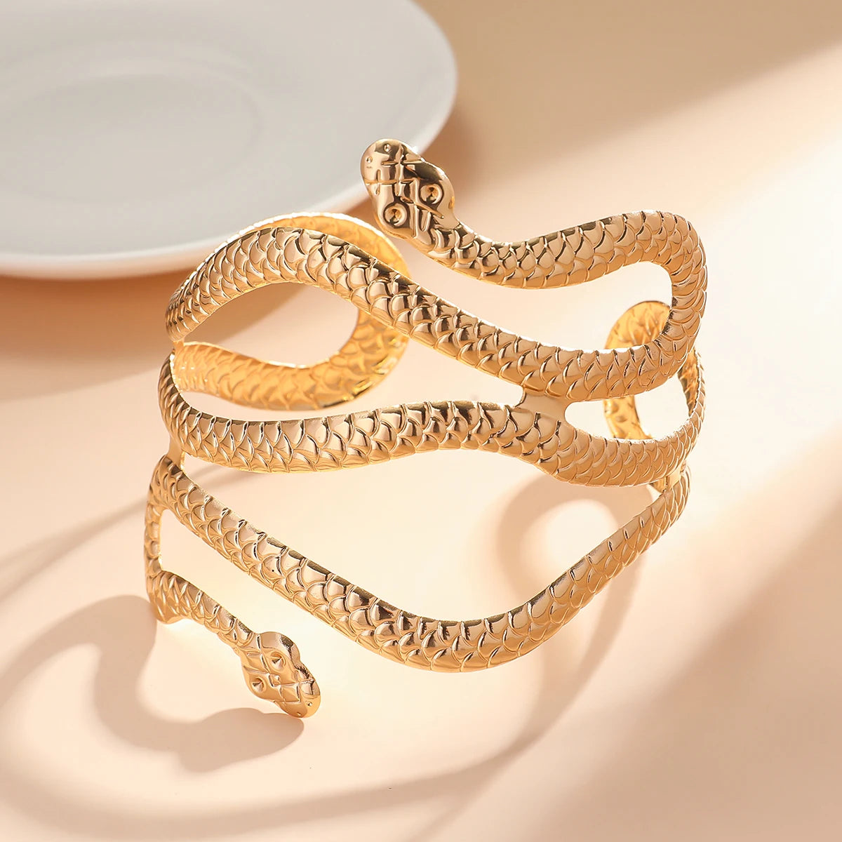 1PC Women's European and American Fashion Gold Geometric Arm Chain