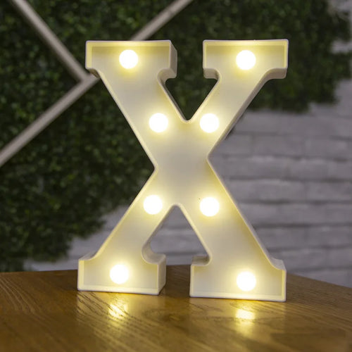 Alphabet Letter LED Lights Luminous Number Lamp Decor  Battery Night