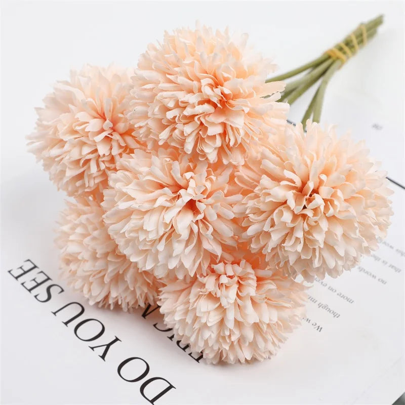 3/6Pc Hydrangea Artificial Flowers Bouquet Boho Home Bedroom Decor