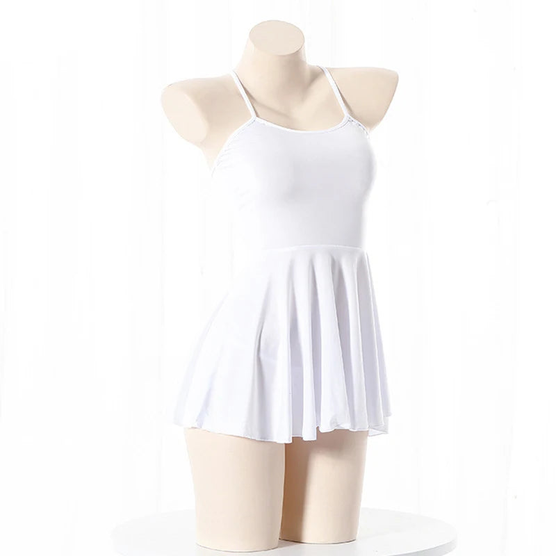 AniLV Summer Pool Party Anime Girl Student Swimsuit Dress Cosplay