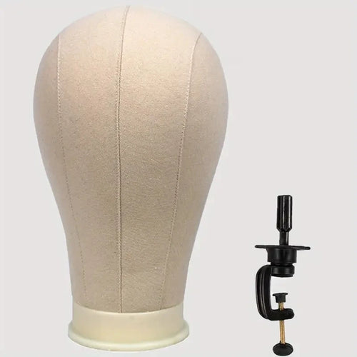 22 Inch Mannequin Head With Stand Canvas Head Wig Model WithMount Hole