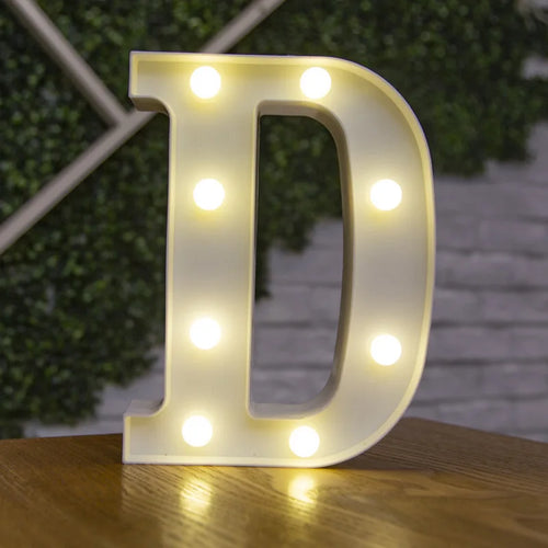 Alphabet Letter LED Lights Luminous Number Lamp Decor  Battery Night