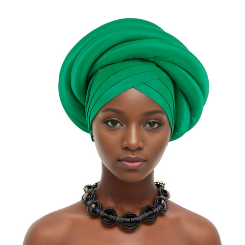 Twisted Braid Turban Cap for Women African Lady Head Wraps Nigeria Raw