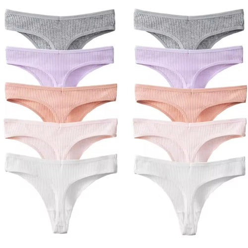 TrowBridge 10PCS/Set Women's Panties Cotton Striped Underwear Sexy