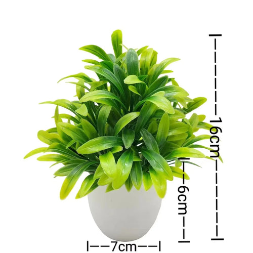 1pc Artificial Plants with Plastics Pots Perfect Greenery for Home