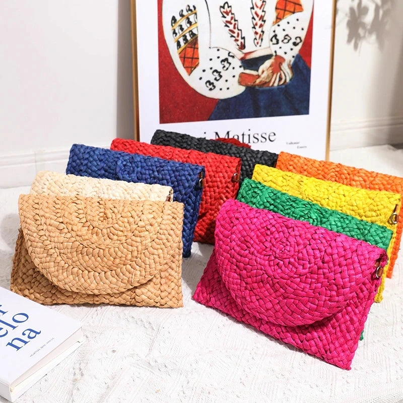 Women Fashion Flap Envelope Bags Summer Beach Bag Handmade Wallet