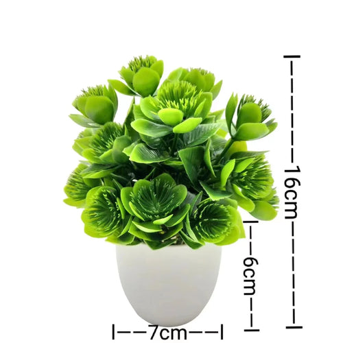 1pc Artificial Plants with Plastics Pots Perfect Greenery for Home