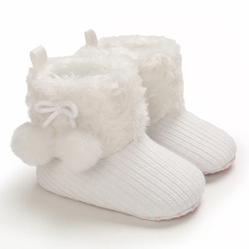 2022 Baby Autumn Winter Boots Baby Girl Boys Winter Warm Shoes Solid