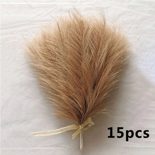 15pcs Artificial Pampas Grass Flower Bouquet For Home Wedding