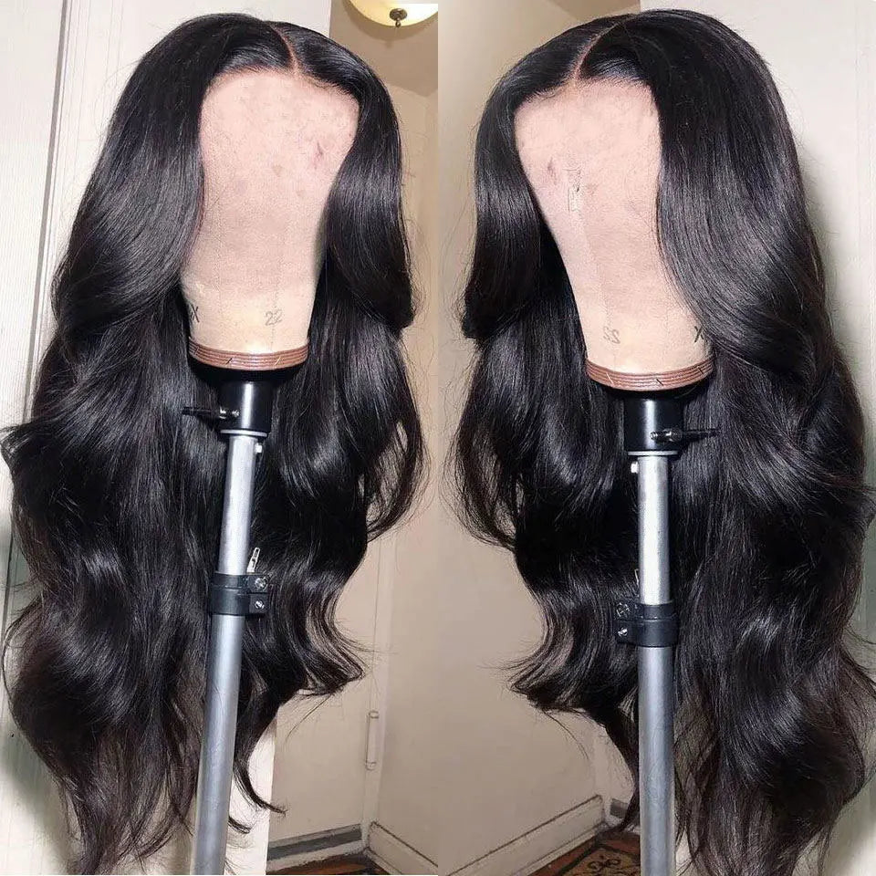 30 32Inch New Glueless Wig Body Wave Wig Human Hair 180% Brazilian