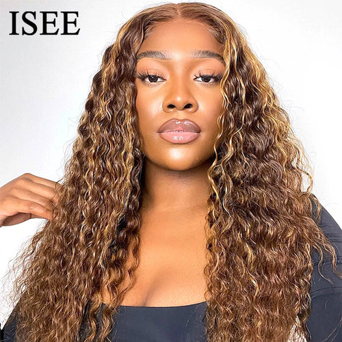 Wear Go Wig ISEE HAIR 4/27 Highlights Mongolian Water Wave Lace Front