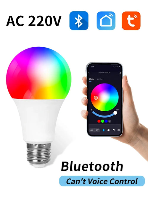 Tuya Led Light Bulbs Smart Lamp Home Appliance RGB White Spotlight