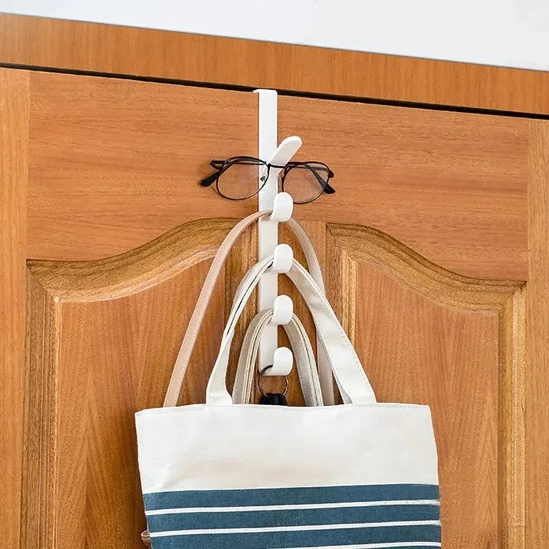 1pc Bedroom Door Hanger Clothes Hanging Rack Over The Door Plastic