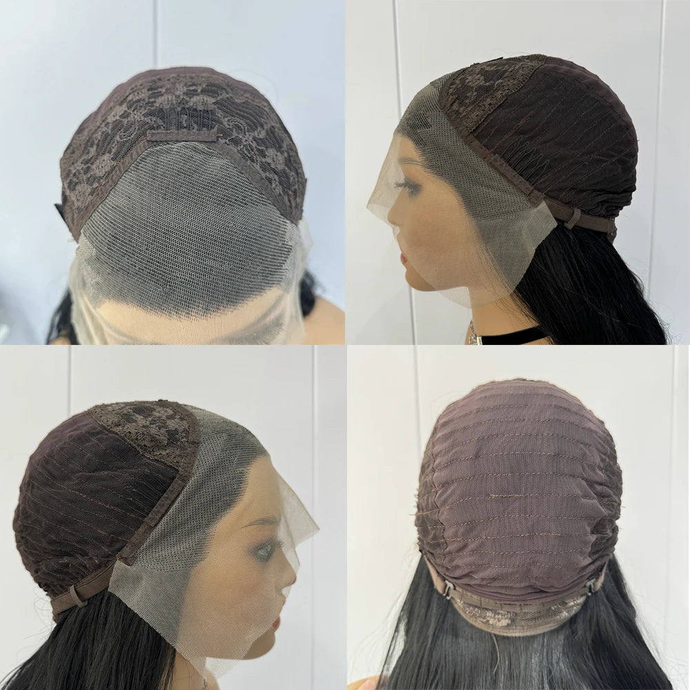 Black Wig Synthetic Lace Front Wigs For Women Long Hair Body Wavy Heat