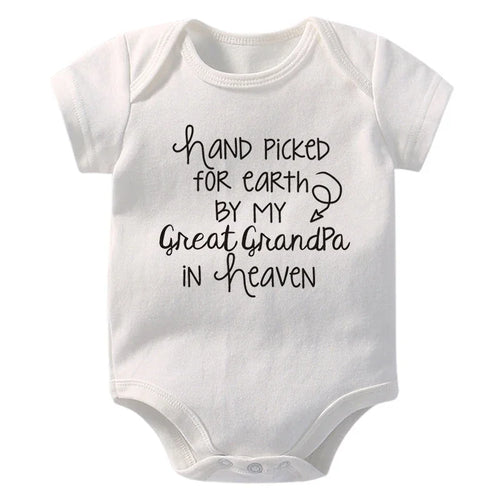 Baby Bodysuit Hand Picked For Earth By My Great Grandpa In Heaven