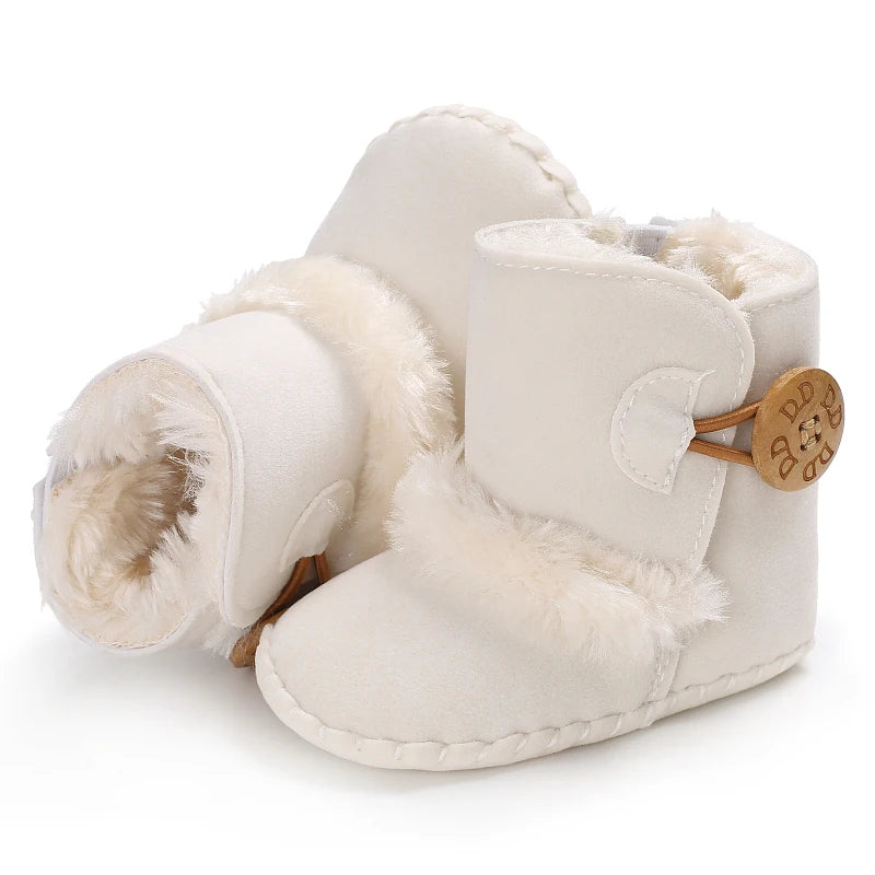 2022 Baby Autumn Winter Boots Baby Girl Boys Winter Warm Shoes Solid