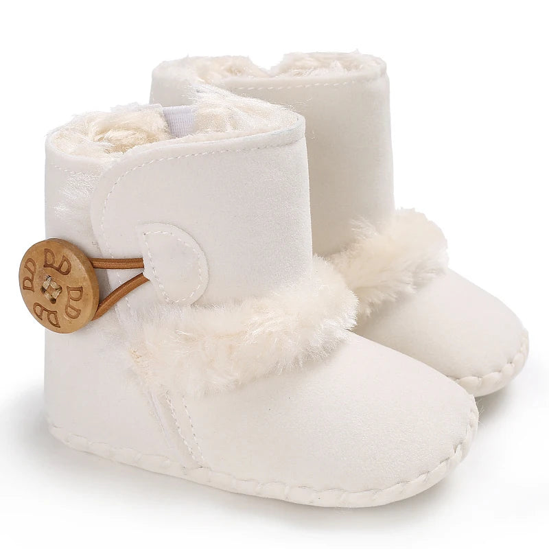 2022 Baby Autumn Winter Boots Baby Girl Boys Winter Warm Shoes Solid