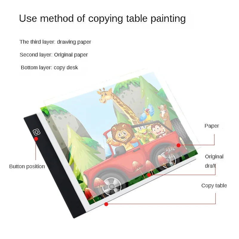 A3/A4/A5 3-Level Dimming Led Drawing Copy Pad Board Children's Toy