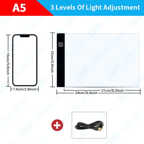 A3/A4/A5 3-Level Dimming Led Drawing Copy Pad Board Children's Toy