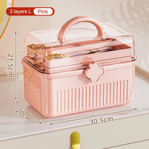 3 Layers Makeup Storage Organizer Large Capacity Skincare Organiser