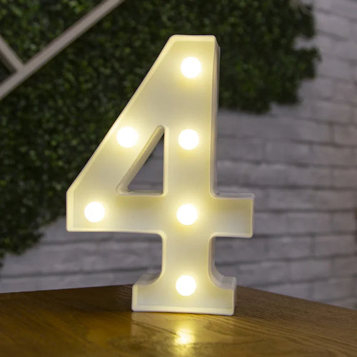 Alphabet Letter LED Lights Luminous Number Lamp Decor  Battery Night