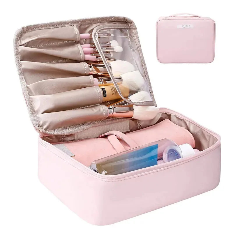 Travel Makeup Bag Water-resistant Toiletry Cosmetic Bag Portable Large