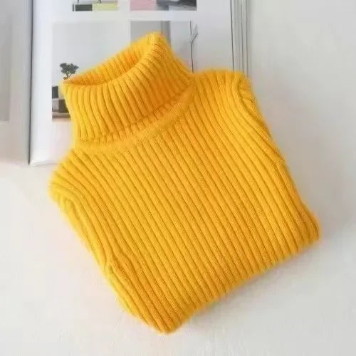 2024 New Sweater Kids Sweaters Autumn Girls Turtleneck Sweaters 1-9Yrs