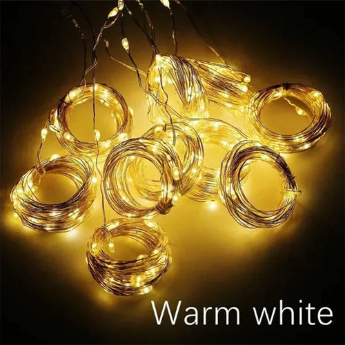 3M LED Curtain String Lights Fairy Decoration USB Holiday Garland Lamp