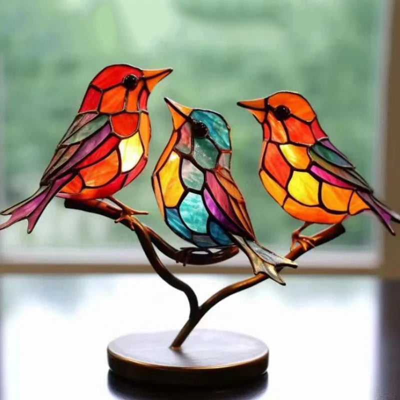 Acrylic Birds Home Decorations Simulation Birds Desktop Decorations