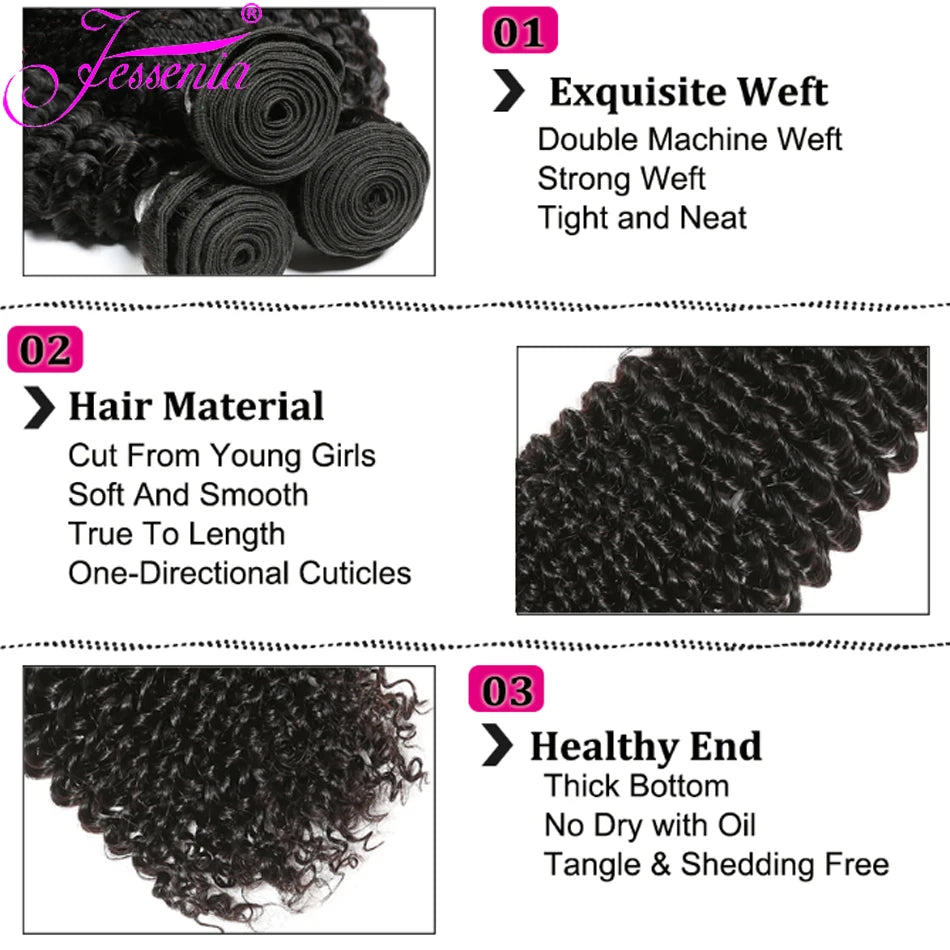 12A Afro Kinky Curly Bundles 1/3/4 Bundles Deal 8-30Inch Virgin Hair