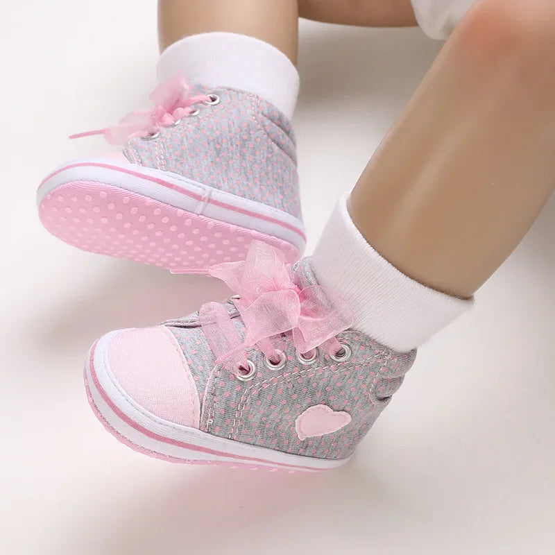 Best-selling Newborn Baby Infant Wearable Toddler Girls Canvas Shoes