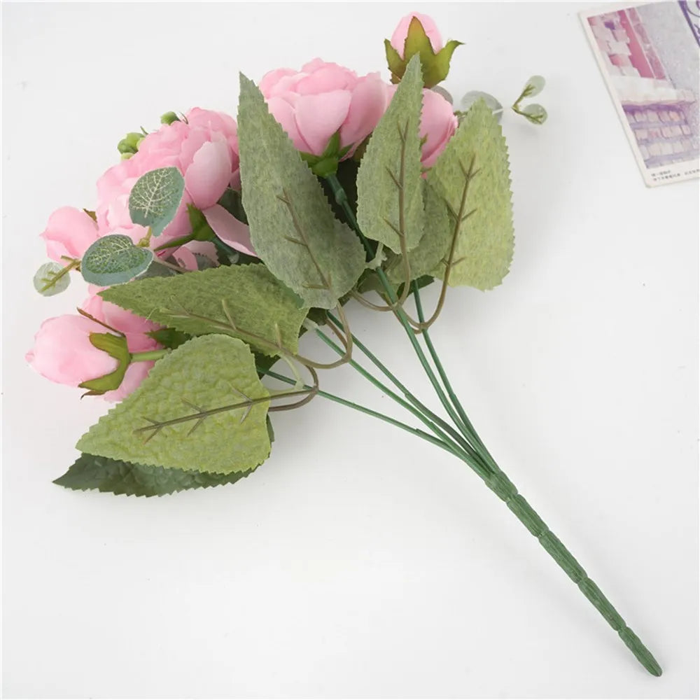 30CM Fake Roses Silk Peony Artificial Flowers Cheap New Year's