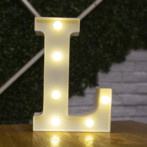 Alphabet Letter LED Lights Luminous Number Lamp Decor  Battery Night