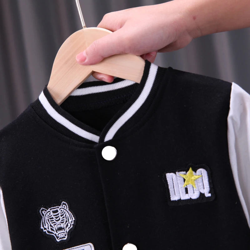 1-5 Year Baby Boy Clothing Set Spring Autumn Cartoon Tiger Baseball