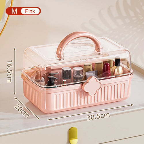 3 Layers Makeup Storage Organizer Large Capacity Skincare Organiser