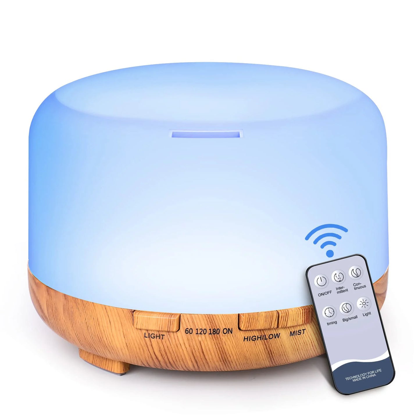 500ML Aroma Diffuser (Oils Optional), 5V 2A Essential Oil Aromatherapy