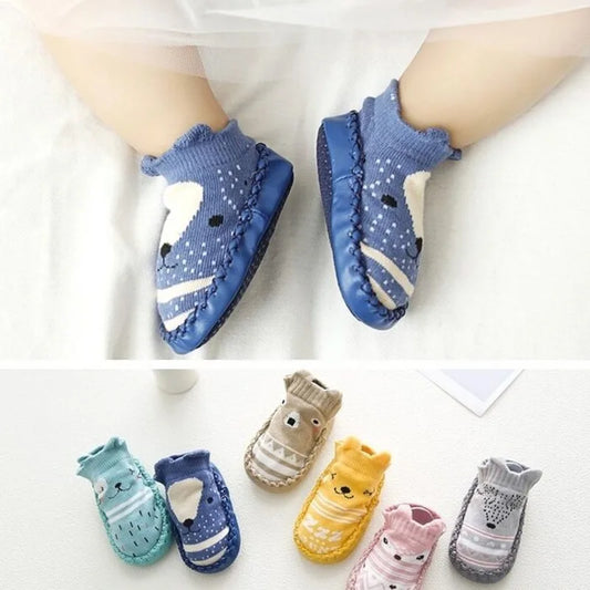 Baby Socks Slippers With Rubber Soles Girl Boy Infant Newborn Children