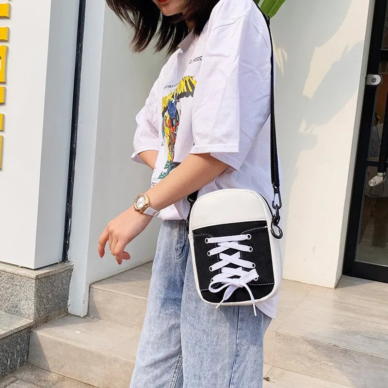 Women Bag Canvas Bag Fashion Creative Personality Shoes Shape Shoulder